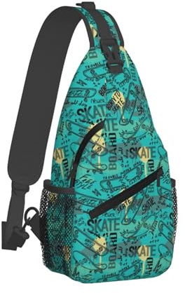 Sling Bag Herren Und Damen Skateboard Sportliche Brusttasche Herren Multipurpose Tagepacks Multifunktionale Brustrucksack, Für Arbeit, Bergsteigen, Camping