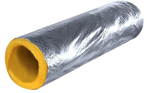 LRHELPBNR Steinwolle Rohrisolierung, Isolierung Mit Schutzhaut, Rohr Dämmung Schlauch, Für Heizungsrohre Verschiedene Größen(L 1M-27MM/1IN-50MM)