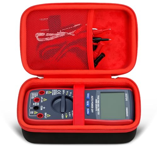 PCGDFly Hard Storage Carrying Case Compatible with AstroAI Digital Multimeter and Analyzer TRMS 6000 Counts Volt Meter Ohmmeter Auto-Ranging Tester, Hard EVA Travel Replacement Bag (Case Only)