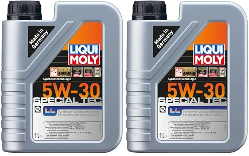 LIQUI MOLY Special Tec LL 5W-30 | 1 L | Synthesetechnologie Motoröl | Art.-Nr.: 1192, farblos (Packung mit 2)