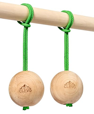 Clevo - Träningsbollar för klättring - Professionell fingerstyrka och greppträning för klättrare, idrottare - Bärbara träningsbollar för uthållighet, kramper, nypgrepp - Set om 2 med textur