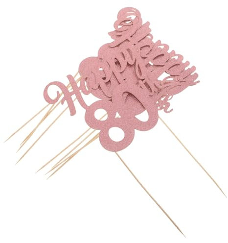 LIFKOME 5 Piezas Decoraciones de Pastel Cumpleaños Topper para Fiesta Adornos de Magdalenas Insertos para Postres para Celebraciones de Aniversario