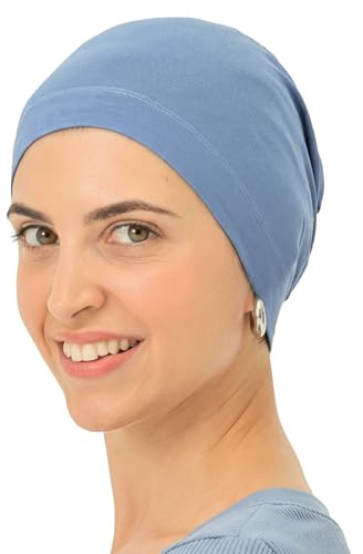 Deresina Cuffia Frontale con Gioielli per la Perdita dei Capelli, Chemioterapia - Copricapo Oncologico in Cotone e Bamboo