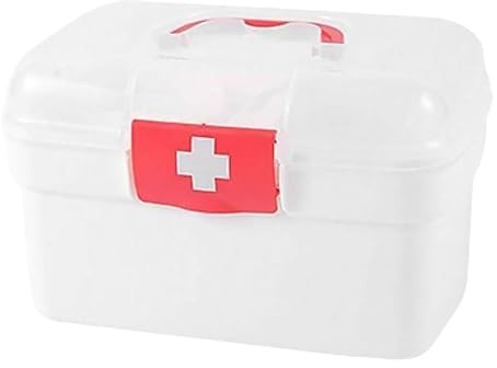 YIXANNX Estuche médico versátil, a prueba de polvo, para primeros auxilios en casa y viajes, gran capacidad, con asa práctica, fácil de transportar.