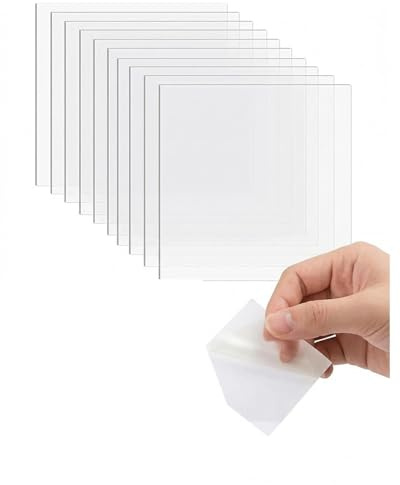 HAPZUR TPU Reparaturflicken 10 Stück (7x7cm) – Transparent, selbstklebend, wasserdicht. Pool Reparaturset/Flickzeug für Pools, Planschbecken, Schwimmringe & Luftmatratzen.