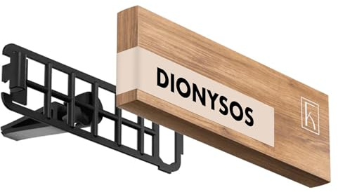 KAZAAR - Holzautoduft Set - Autoparfüm DIONYSOS mit Holzhalter - Car Air Freshener mit fruchtigen Duftnoten von Schwarzkirsche & Türkischer Rose - 100% Duftöl - Duft aus Schweizer Manufaktur