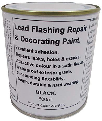 1 x 500ml Black. Lead Flashing/Roof Repair & Decorative Paint.