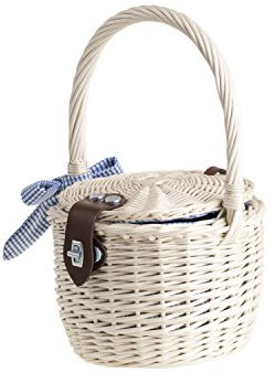 e-wicker24 Korgväska i beige, flätad väska av vide, damväska i vide, pilväska, axelväska av vide, strandväska