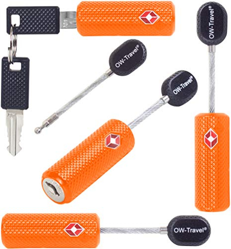 OW-Travel Cadenas cable clé TSA pour valise. Cadenas clef TSA Antivol pour Bagages Casier rangement Tente Camping. TSA bagages cadenas USA. Accessoires de voyage:Verrou TSA a cle valise TSA007, 72c)