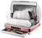 YZTDF Lavastoviglie Portatile, Lavastoviglie da Tavolo, Mini, Doppio Ingresso Acqua, 6 Modalità di Lavaggio, Bianco, Acciaio Inossidabile, Installazione Libera, 42L, 5.95 kg