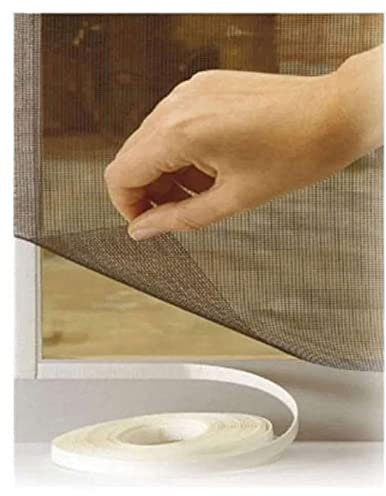 BricoShopping ZANZARIERA Tenda Zanzariera Moschiera Adesiva VERSIONE 2 Velo Con Strappo REGOLABILE Universale Per Porta Finestra Balcone Camper Anti insetti Zanzare Fai Da Te (150x180 cm, Nero)