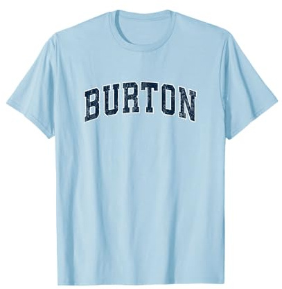 Burton Michigan MI Sportdesign im Vintage-Stil, marineblaues Design T-Shirt