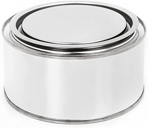 BenBow Barattolo in latta 4 x 250 ml con coperchio a pressione, ermetico, opaco, vuoto, rotondo, contenitore