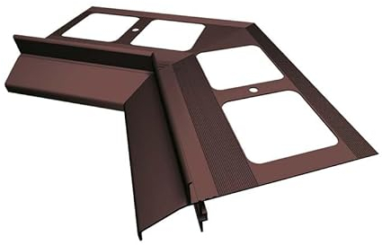 Renoplast® Aluminium Innenecke 135° für Traufprofil K40 Braun | Fertigstellung von Terrassen und Balkonen | Fliesenböden auf Klebemörtel | Wasser ablaufsysteme Winkelprofil | Pulverbeschichtetes