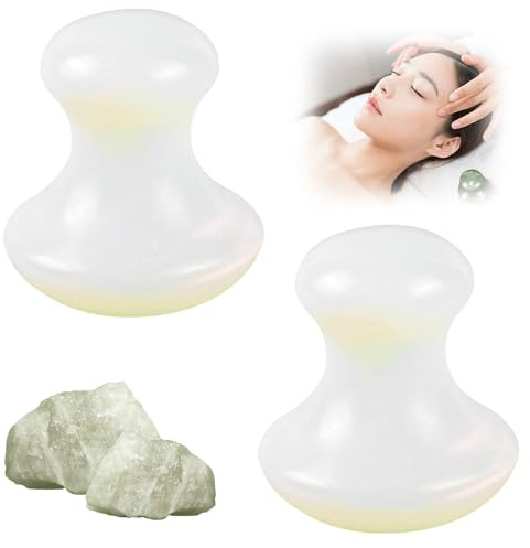 2 Stück Gua Sha Pilz Massage Steine Set, Massagesteine Gesicht, Pilzform eye Flowies Gua Sha Set, für Falten Gesicht Entfernen, Hals SPA Relaxing