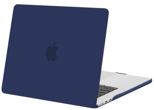MOSISO Kompatibel mit MacBook Air 15 Zoll Hülle M5 M4 M3 M2 2026 2025-2023 | Ultradünne Hartschale Snap Schutzhülle Case Hülle für Mac Book Air 15 A3448 A3241 A3114 A2941, Marineblau