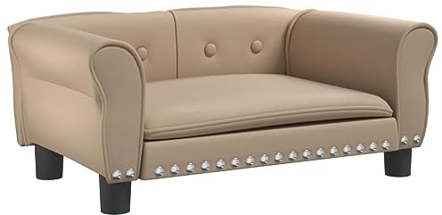 vidaXL Lettino per Cani Cappuccino 70x45x30 cm in Similpelle