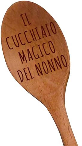 Cucchiaio di Legno Inciso al Laser Il Cucchiao Magico Del Nonno, Idee Regalo Nonno, Decorazioni Cucina, Regali Nonno