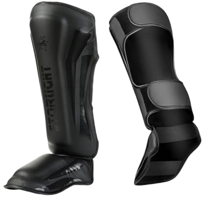 Chaoyilian Kampfsport Schienbeinschutz Spann,Schienbeinschoner Kickboxen Training,Shin Instep Protection,Shin Guards Muay Thai,Schützen Sie Beine und Spann,Für Sparring,Kickboxen,Karate,Boxe