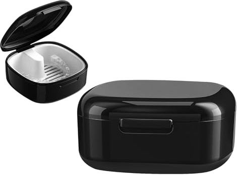 GmeDhc Boîte de Dentier avec Passoire, Portable Boite Appareil Dentaire, Boîtes pour Prothèses Dentaires, Boîte de Retenue Orthodontique, Boîte de Nettoyage de Retenue