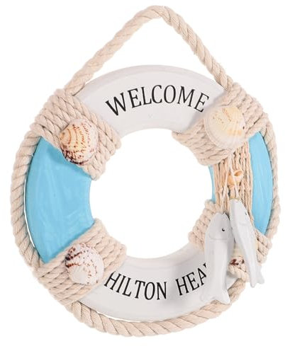 PRETYZOOM Rettungsring-Anhänger holziges Türverzierung Leben Wohnkultur Ornament nautischer Rettungsring dekorativer Rettungsring mittel und klein Dekorationen Boje