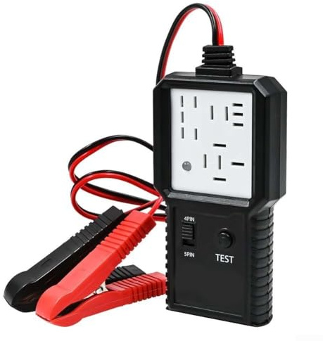 Car Relay Analyzer - 12V/24V Four-Pin & Five-Pin Relay Tester, Automotive Battery Diagnostic Tool