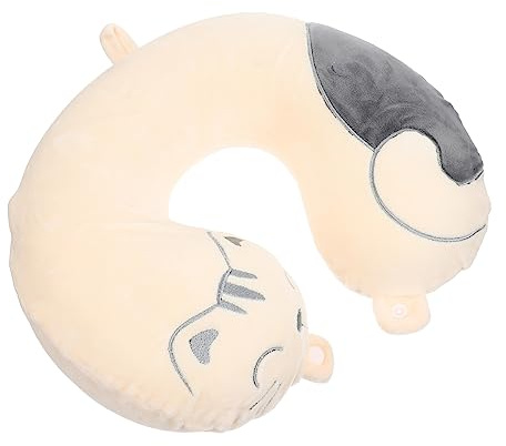 QUMIIRITY Almohada Cuello en Forma de U de Algodón Diseño de Soporte Cervical Cómoda para Dormir Oficina y Viajes