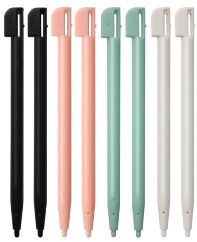 KOLZEMV Stylet DS - Lot de 8 Stylets pour NDS 3DS Lite DSL NDSL (4 Couleurs) - Console de Jeu Stylet Plastique Console de Jeu Accessoires - Accessoire de Jeu Précis et Durable
