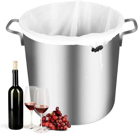 Tweozhui 1 stück siebtuch siebbeutel, presstuch für obstpresse, Filter Braubeutel, weiße Feinmaschenfilterbeutel mit Mehreren Größen wiederverwendbar für alle Körnerarten, Weinpresse und Brauen