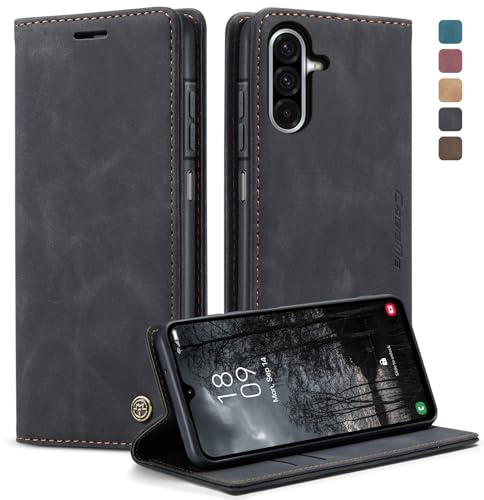 owlhold Coque Samsung Galaxy A26 5G, Housse Antichoc en Cuir PU Premium Fentes Cartes Etui Pochette de Portefeuille avec Fonction Support Case à Rabat pour Samsung Galaxy A26 -Noir