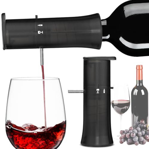 ZONSUSE Distributore vino a Pressione,Pompa per Vuoto del Vino,Erogatore Vino Sottovuoto,Senza Rimuovere il Tappo,Nessuna Elettricità o Capsule Gas,Regali di Accessori per Vino per Uomini Donne (A-2)