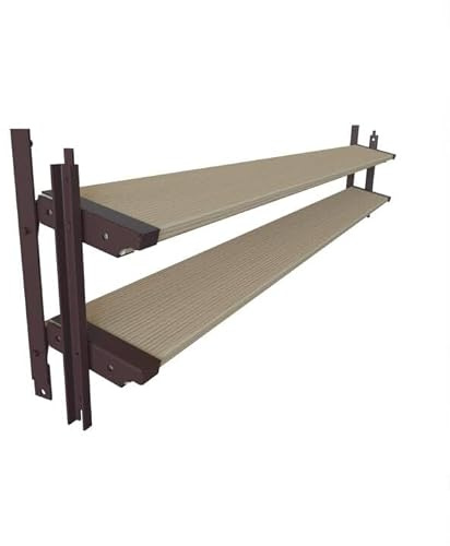 PROJECT OF WOOD Aluminium-Jalousiesystem 103,5 x 19,2 cm Braun Verstellbare Lamellen Vertikale und horizontale Installation Solide und stabile Struktur Kiefernbretter – 2 Griffe