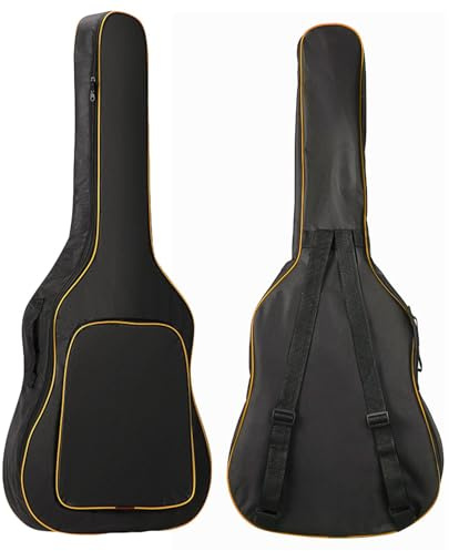 Generico Gepolsterte Gitarrentasche mit 0 bis 6 wasserdichten Taschen vorne | wasserdichter Oxford-Stoff | Gitarrentasche | Gitarrentasche | Gitarrenhülle