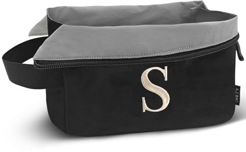A-Z BAG Kulturbeutel Damen Leicht mit Buchstabe - Reise Waschtasche, S | Personalisierte Waschtasche mit Buchstabe, Leicht und Wasserfest für Koffer und Urlaub, Kulturbeutel Herren und Damen