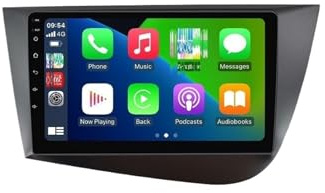Kabelloses CarPlay- und Android Auto-Display Kabelloses CarPlay-Autoradio für Seat für Leon 2 MK2 (2005–2012) für mit Navigation, GPS, Multimedia- und Videoplayer(X1 1G-16G)