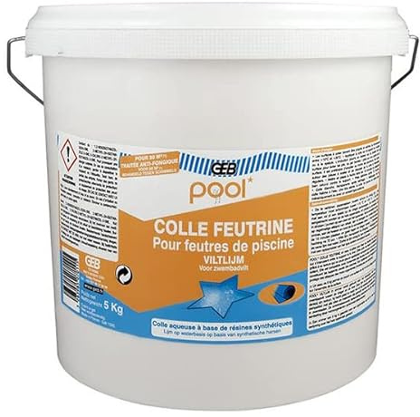GEB - Réparation piscine - Colle feutrine piscine POOL seau 5 kg -