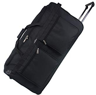 ARIANA Lightweight Luggage Wheeled Trolley Holdall Suitcase Duffle Bag Cargo Travel Bag (Medium 27 (H69xW35xD33 cm))