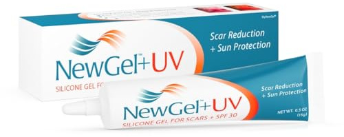 MyNewGel Plus UV Advanced Silicone Scar Gel | Old & New Scars | SPF30 Mineral non-chemical Sunscreen | Ideal for Protecting Scars | Harmful Ultraviolet Rays, 15g (0.5 oz)