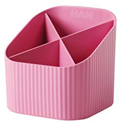 HAN skrivbordskoger Re-X-LOOP – säger ja till 100% återvinningsbar, modern, ung design för alla skrivbordsredskap, rosa, 17238-956