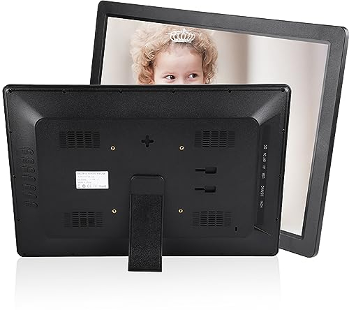 Intelligenter Digitaler Bilderrahmen, 17 Zoll Digitaler Bilderrahmen 1440 X 900 HD-Bilderrahmen mit Wecker-Player-Album-Fernbedienung, Abnehmbarer Halterung, Gute Geschenke(Schwarz)