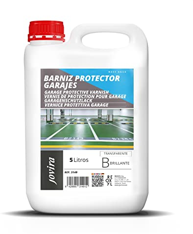 JOVIRA PINTURAS 5 L - Barniz Protector para Suelos, Garaje, Pavimentos, Pistas deportivas al Agua. Protege y decora pavimentos de hormigón. (5 Litros)