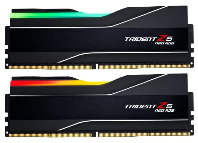 G.SKILL Trident Z5 Neo RGB Series (AMD Expo) DDR5 RAM 48GB (2x24GB) 6400MT/s CL32-39-39-102 1.35V Desktop Computer Memory UDIMM - Matte Black (F5-6400J3239F24GX2-TZ5NR)