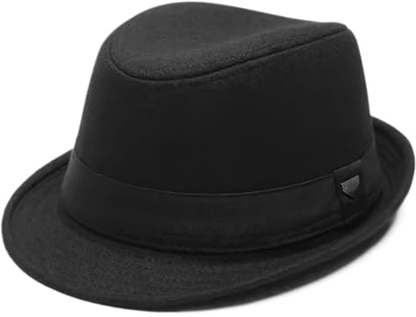 Herbst Winter Trilby Hut Filz Fedora Jazz Mütze,Klassischer Panamahut