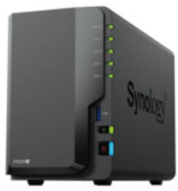 Synology DS224+ Station de disque, NAS à 2 baies (Intel Celeron J4125 4-Core 2,0 GHz, 2 Go DDR4 RAM 2 x RJ-45 1 GbE), avec 2 disques durs 8 To