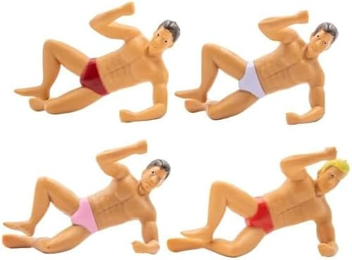 Inevitable Party Wine Charmers | The Original Drinking Buddies | Pack of 4 Sexy Men Drink Markers