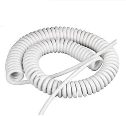 aufgerolltes Telefonkabel, 2-adriges Teleskop-Netzkabel 13AWG 15AWG 18AWG 22AWG Weiße dehnbare Kabeldraht einziehbare Spule