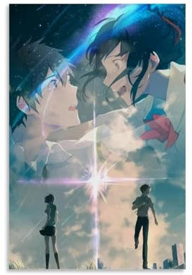 Your Name Póster Anime Kimi No Na Wa (5) Póster Pintura Decorativa Lienzo Arte de Pared Salón Póster Dormitorio Pintura, Arte de Pared Impresión de Imagen Moderna Decoración de Habitación Familiar 24