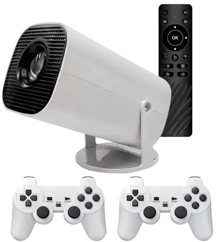 THUCHENYUC Video Game Projector, 4k/1080P HD Retro Game Projector With 2 Wireless Controllers Featuring Over 36,000 Classic And Modern Games Christmas Family Entertainment Essential
