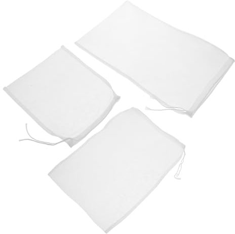 WEKADRIN 3pezzi Sacchetti Filtranti Per Latte Nylon Extra Fine Riutilizzabile Coulisse Per e Filtraggio Diverse