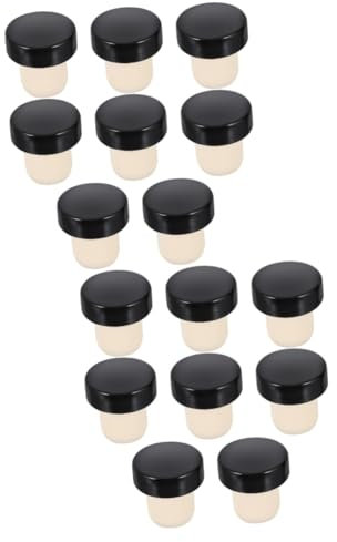 PRETYZOOM 2 Sätze Kork Vakuumstopfen Für Flaschen Wein Siebe Bier Wiederverwendbar Wine Tasting Siebträgermaschine Flaschenverschluss Flaschenverschlüsse Aluminiumoxid Black 8 Stück * 2